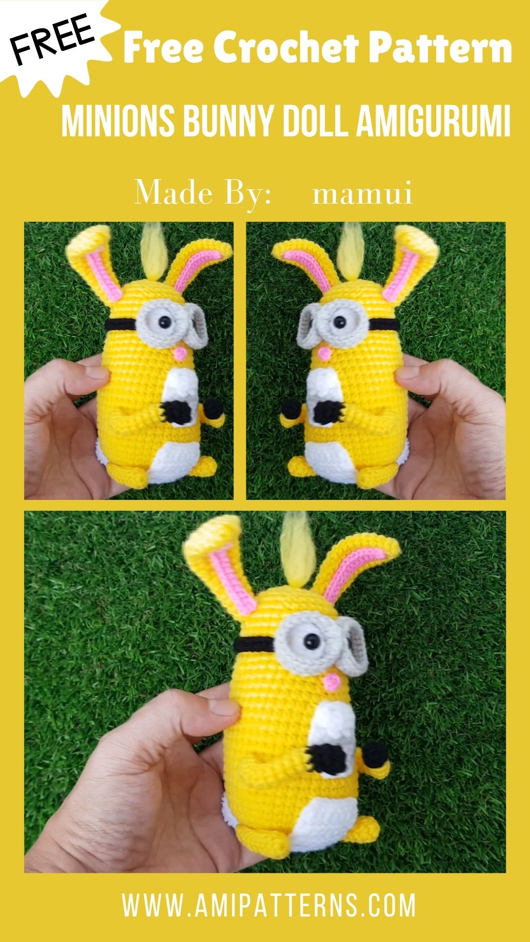 Elegant Crochet Minions Bunny Doll Amigurumi Pattern That Enhances Your Style