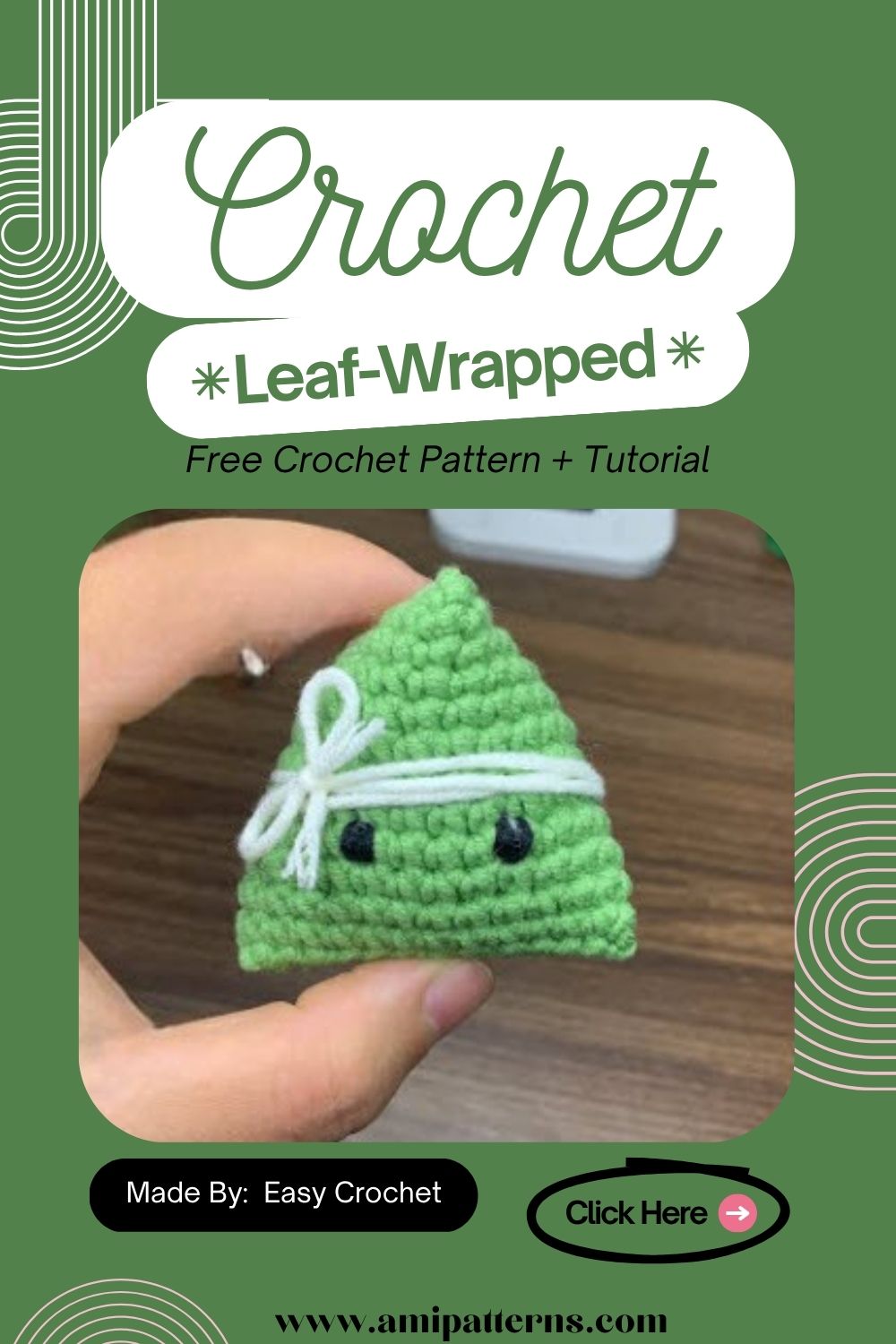 Peaceful Crochet Mini Leaf-Wrapped Cakes Amigurumi Pattern For Fun and Creative Looks