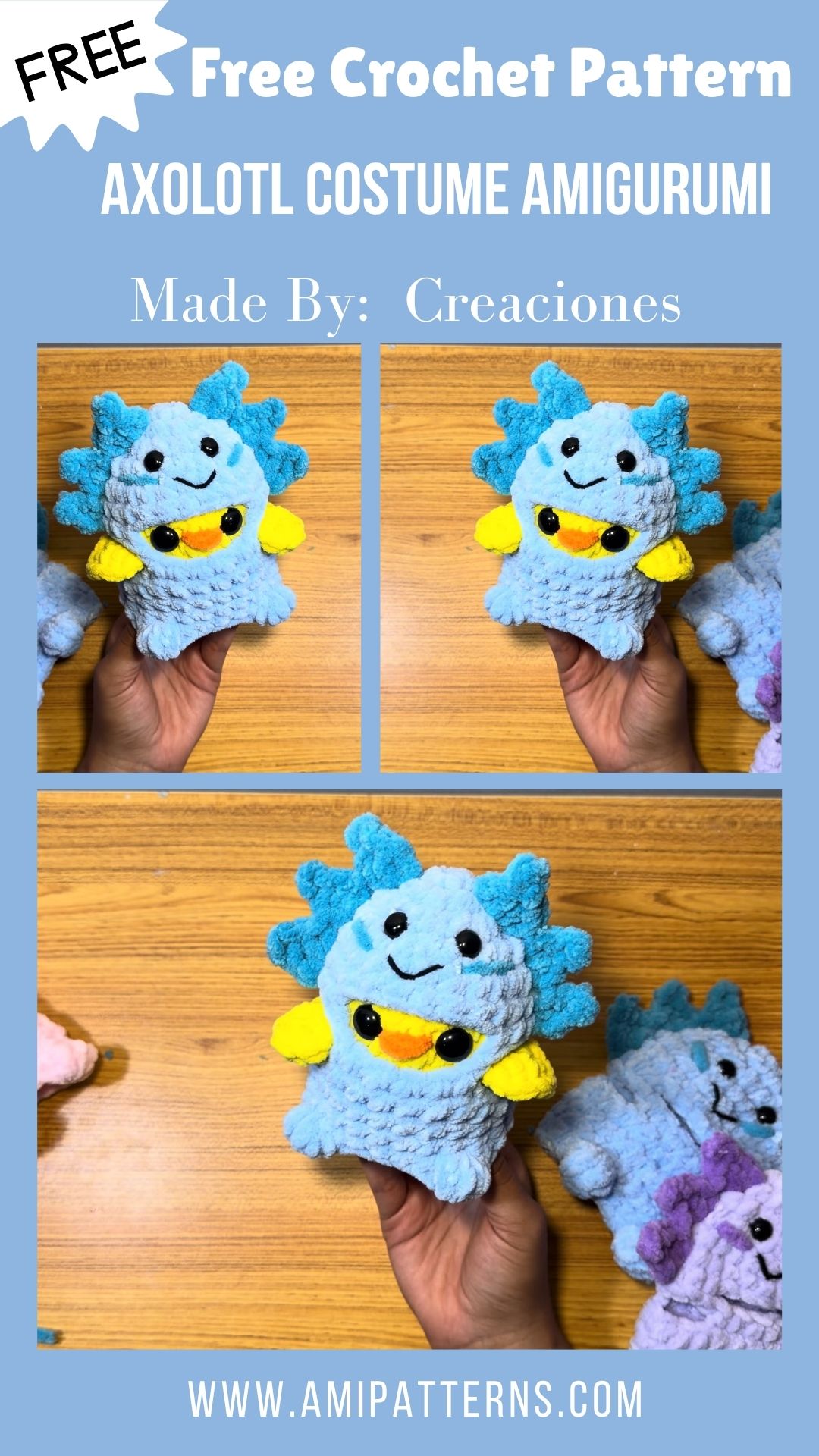 Polished Crochet Axolotl Costume Amigurumi Pattern for Home Accents