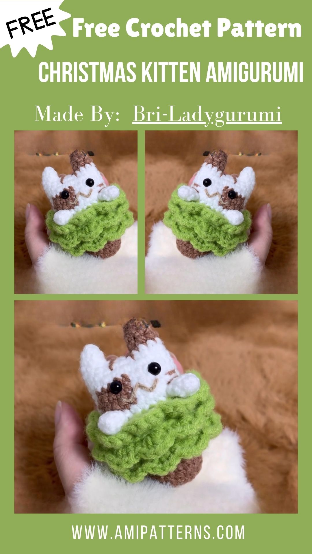 Polished Crochet Christmas Kitten Amigurumi Pattern for Cuteness Overload