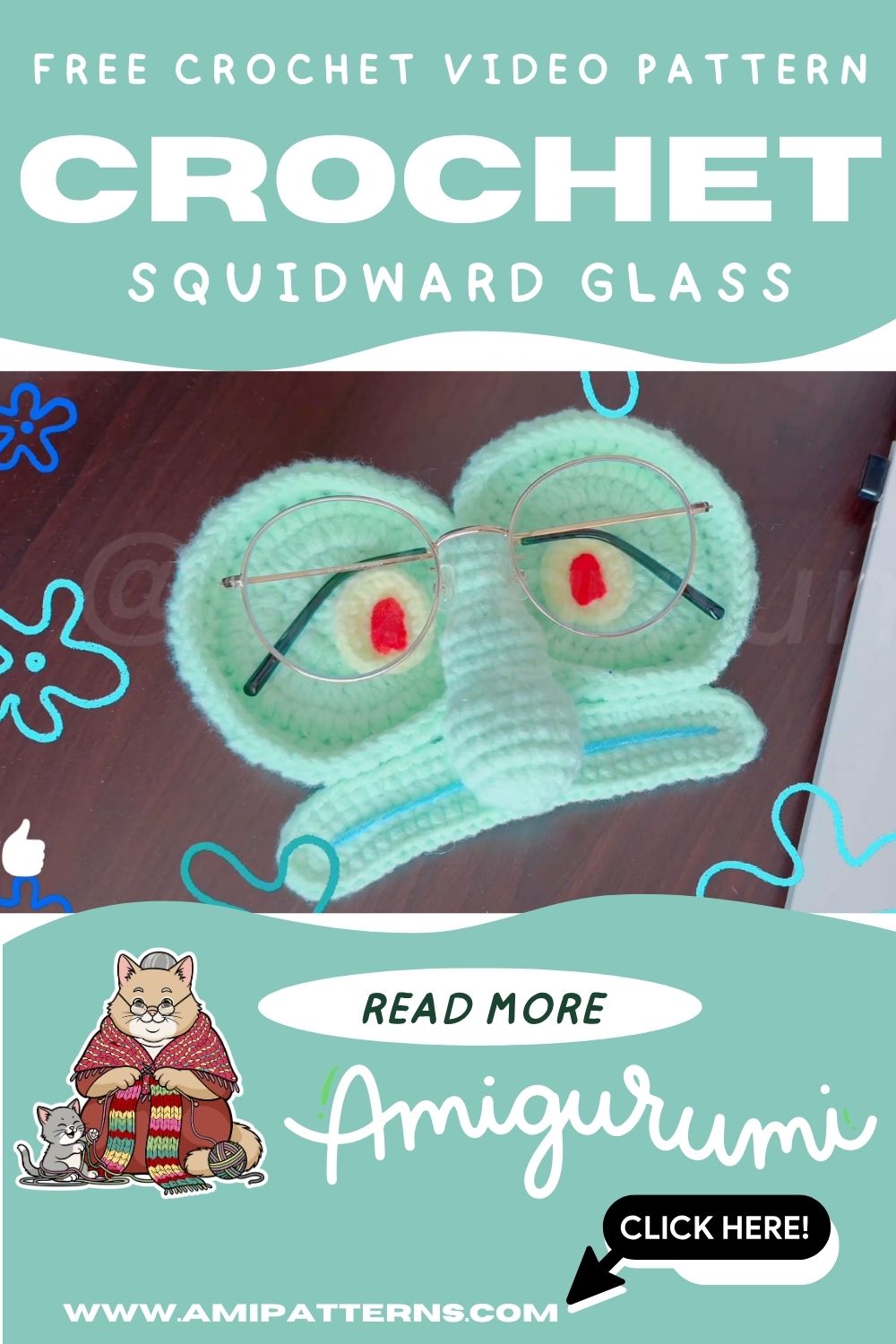Graceful Crochet Squidward Glass The Pattern the Whole Internet Is Obsessed With