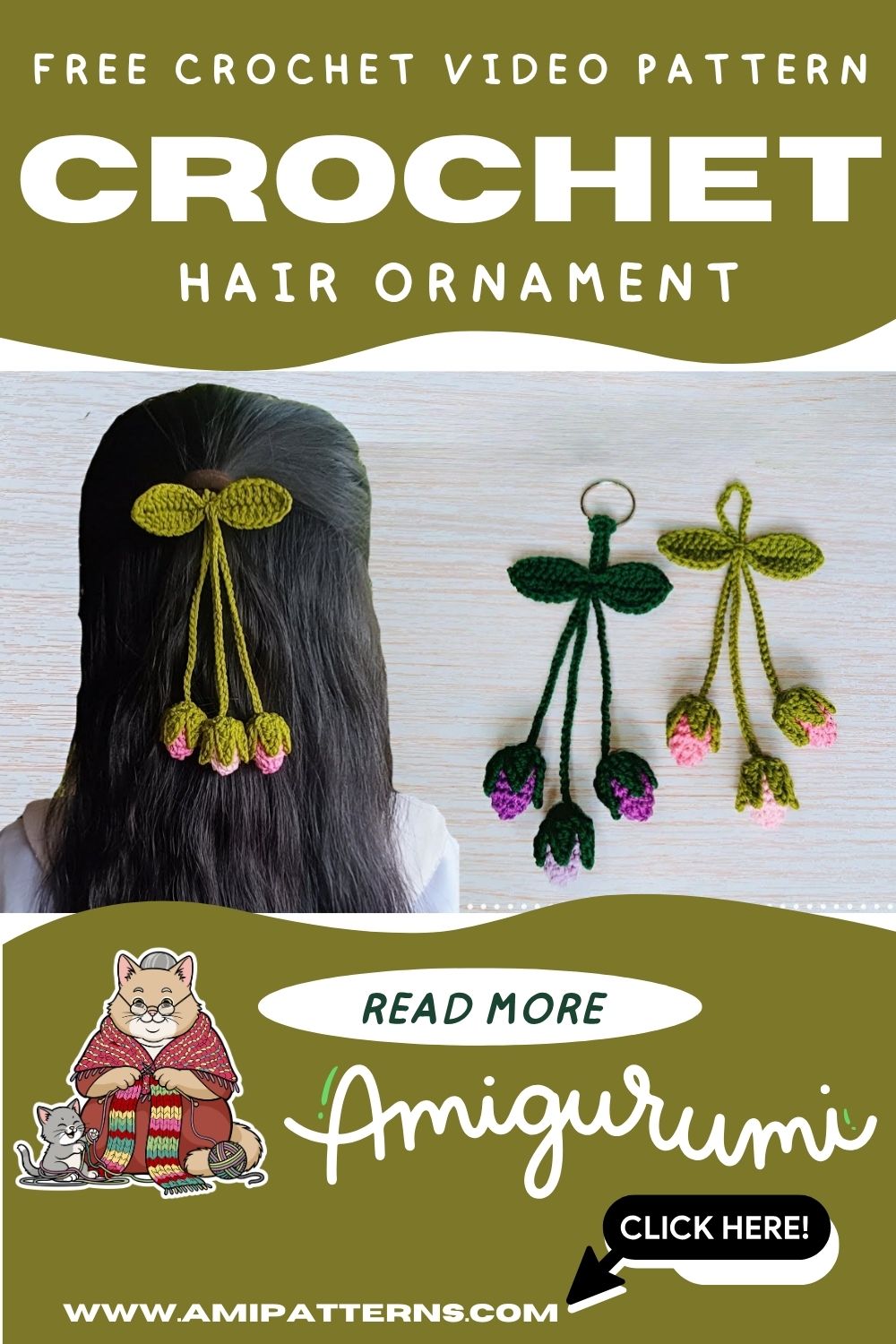 Classy Crochet Hair Ornament, Bag Charm and Keychain Pattern Everyone Is Making