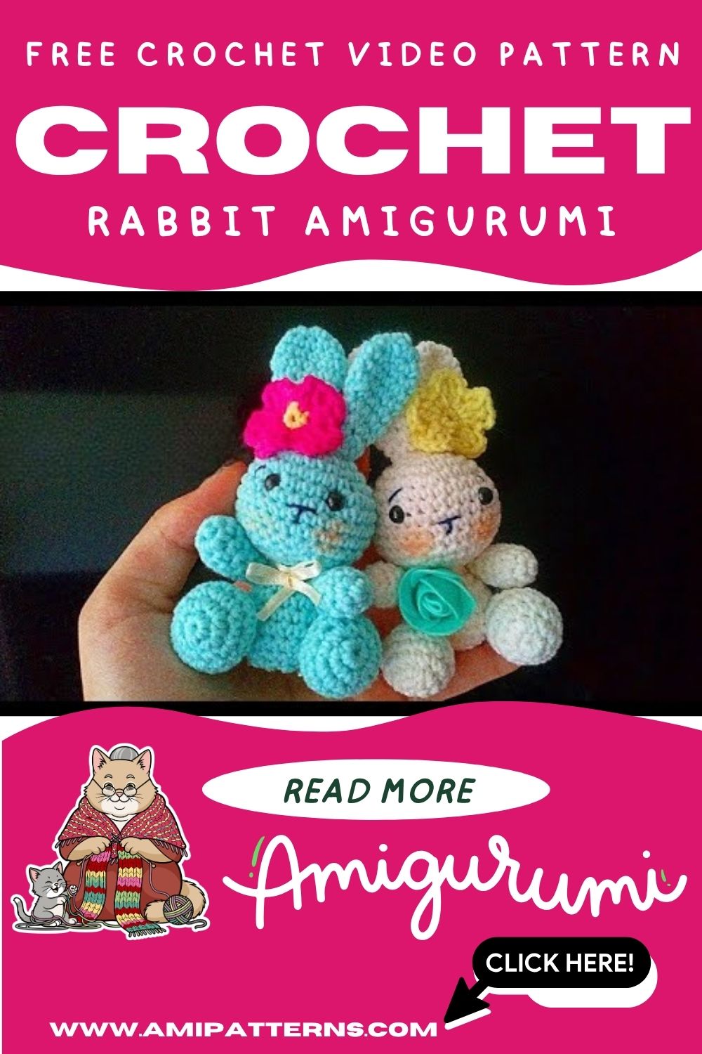 Loving Crochet Rabbit Amigurumi Pattern Sweetest Free Easter and Baby Gift Bunny