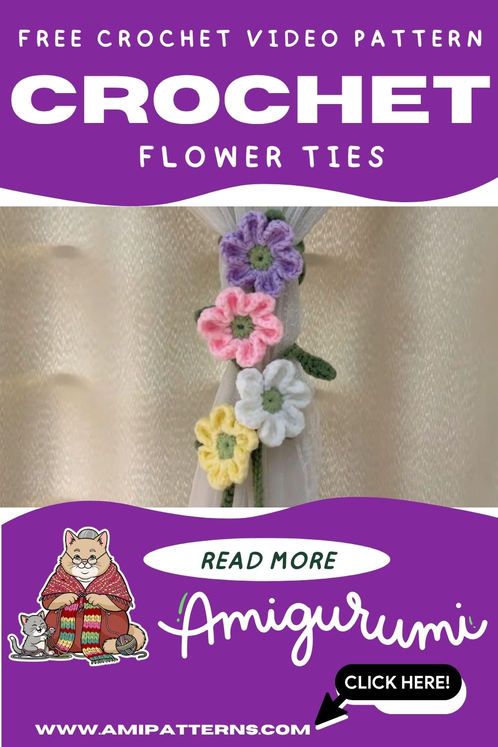 Free Crochet Flower Ties Let Your Curtains Bloom Garland Pattern Everyone Is Making