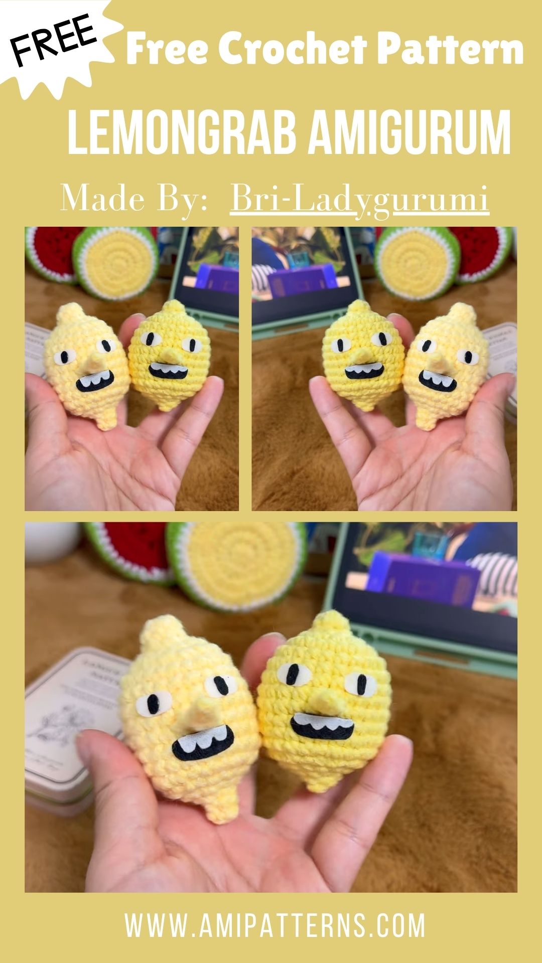 Stunning Crochet LemonGrab Amigurumi Pattern for Adorable Creations