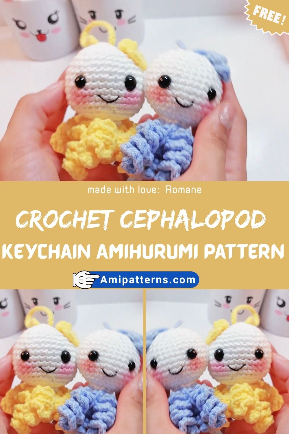 Classy Crochet Cephalopod Keychain Amihurumi Pattern for Cute Results