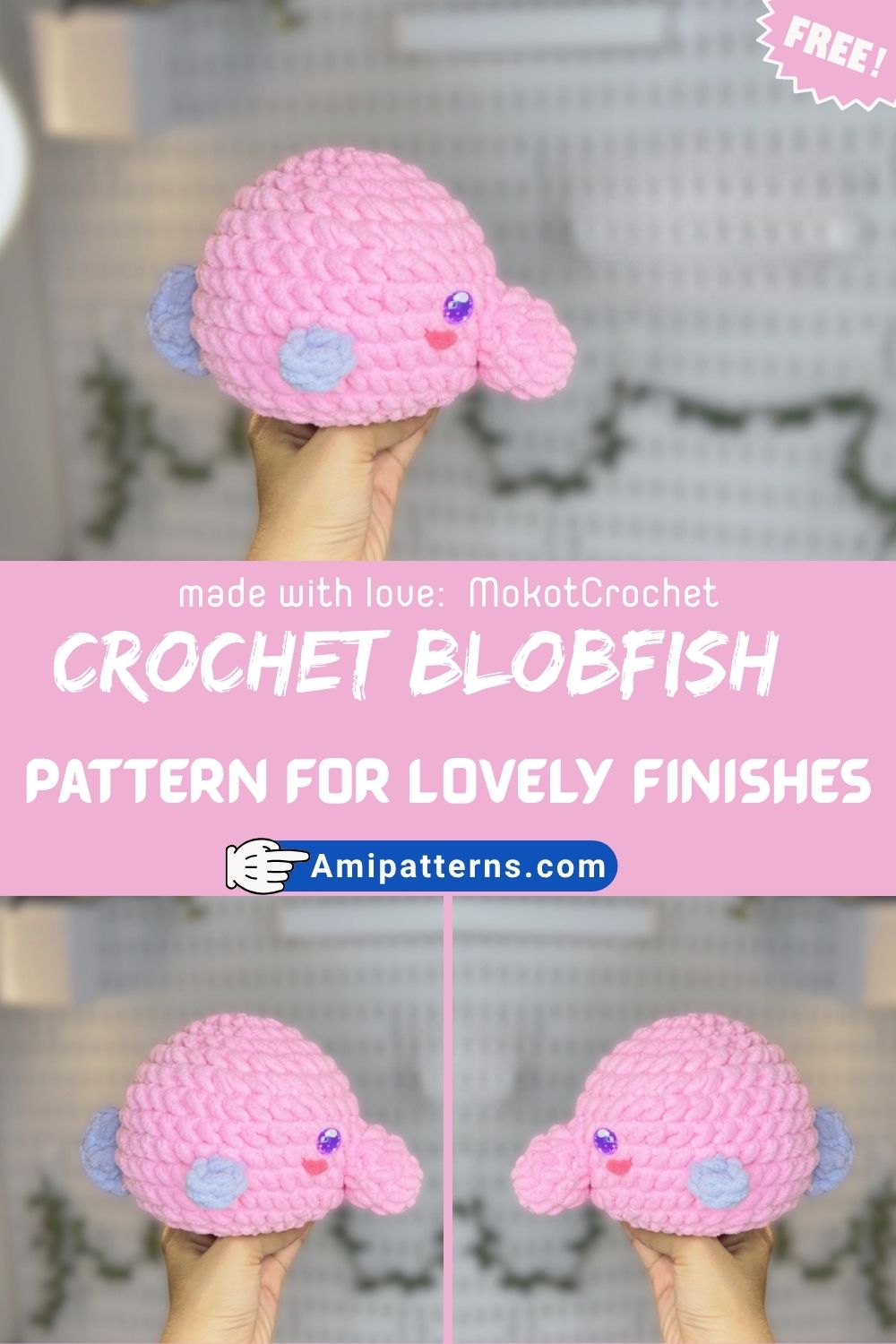 Awesome Crochet Blobfish Amigurumi Pattern for Lovely Finishes