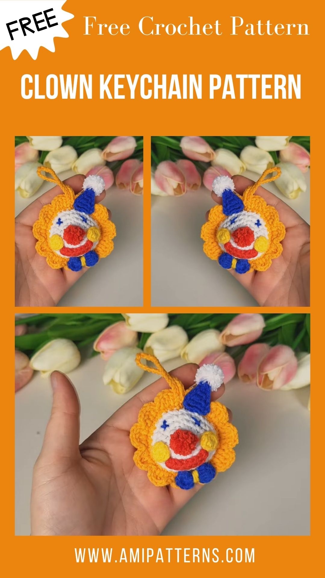 Charming Crochet Clown Keychain Pattern for Everyday Fashion