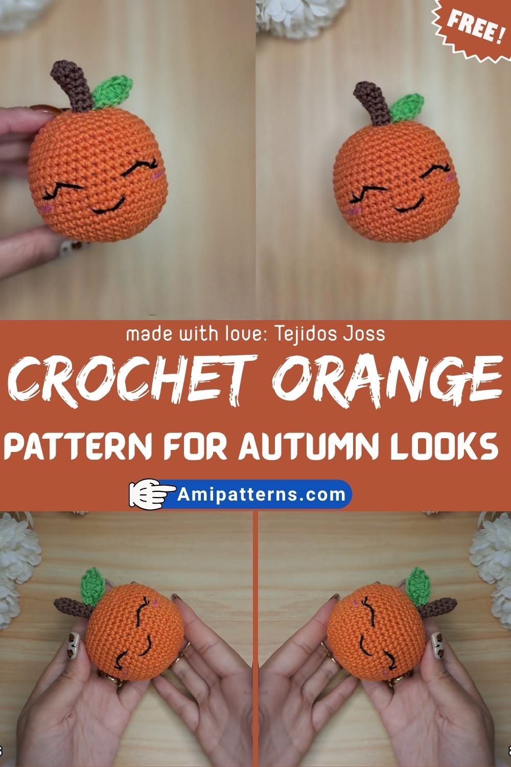 Brilliant Crochet Orange Amigurumi Pattern for Autumn Looks