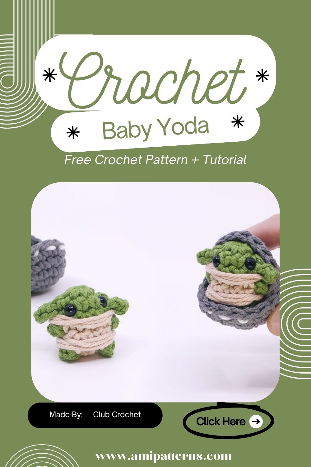 Dazzling Crochet Baby Yoda Amigurumi Pattern for Adorable Home Accents 