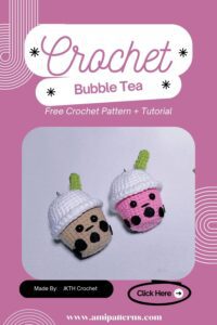 Sparkling Crochet a Bubble Tea Keychain Amigurumi Pattern That Look Adorable
