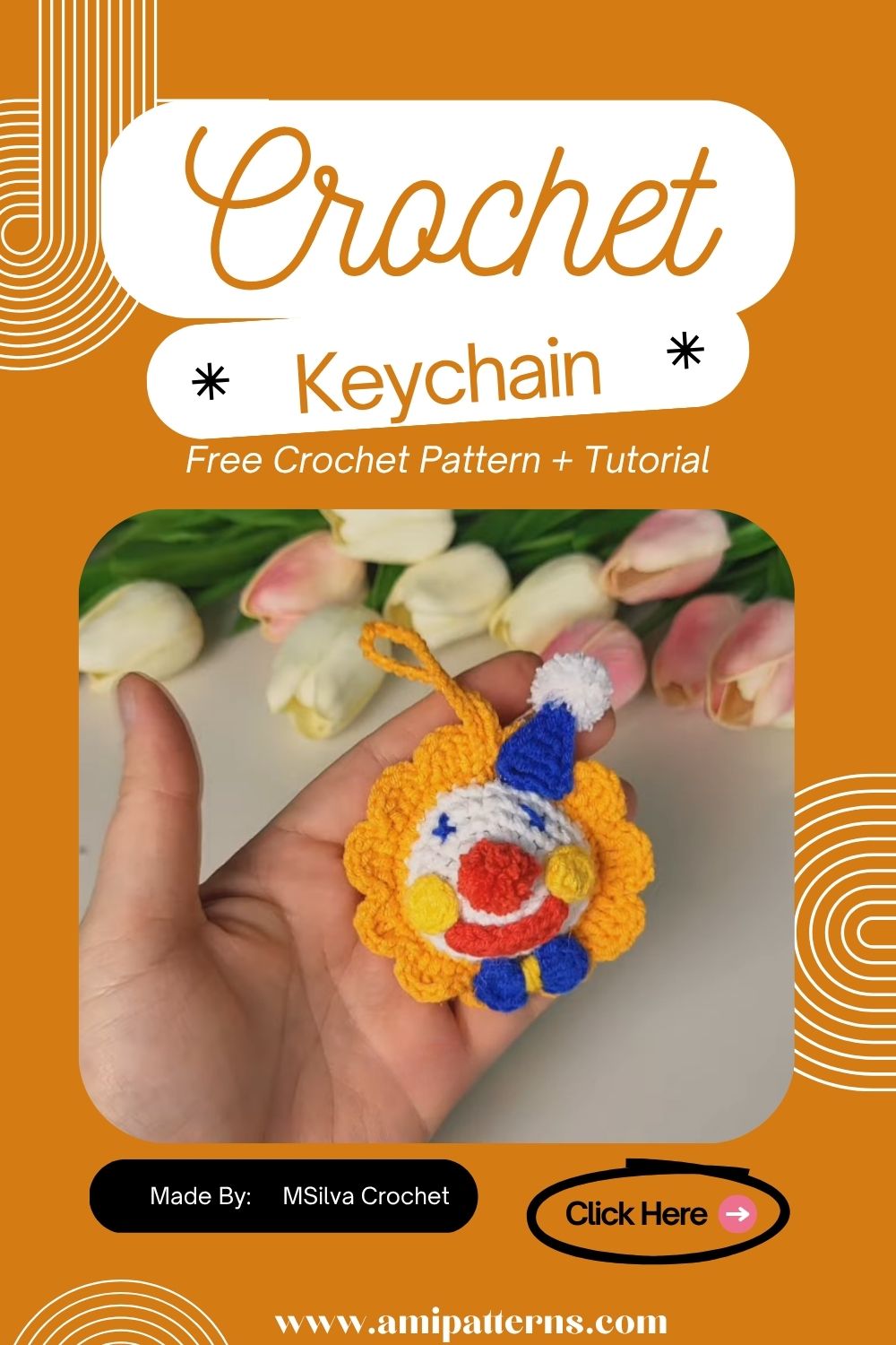 Charming Crochet Clown Keychain Pattern for Everyday Fashion