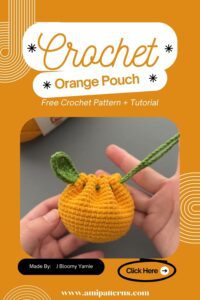 Polished Crochet Orange Drawstring Pouch Cute Pattern for Modern Fashion Lovers