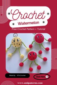 Luxurious Crochet Watermelon Keychain Amigurumi Pattern for Stylish Appeal