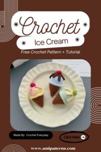 Inspiring Crochet Mini Ice Cream Keychain Amigurumi Pattern for Cute Details