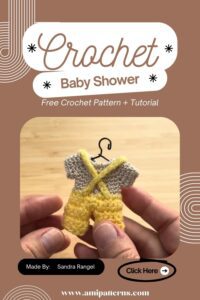 Balanced Crochet Mini Overall Baby Shower Gift Free Two-Color Pattern for Beginners