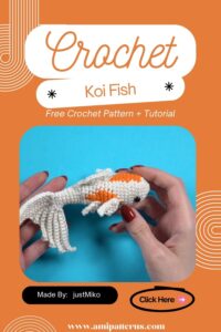 Amazing Crochet Small White Koi Fish Pendant & Keychain Amigurumi Pattern