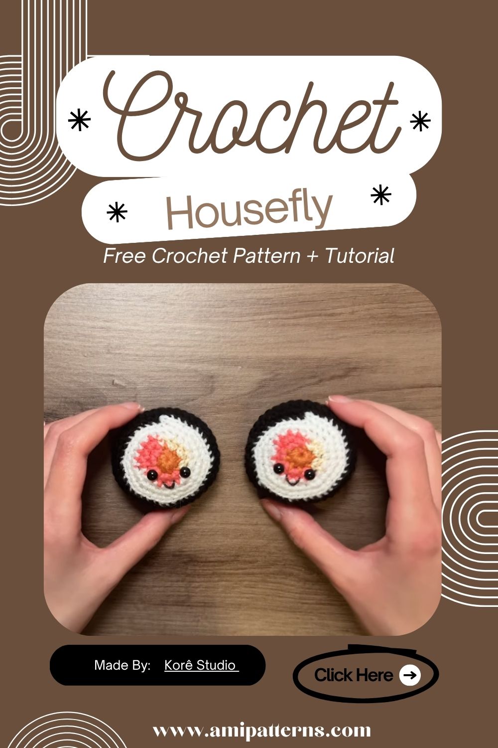 Precious Crochet Housefly Amigurumi Pattern to Brighten Spaces