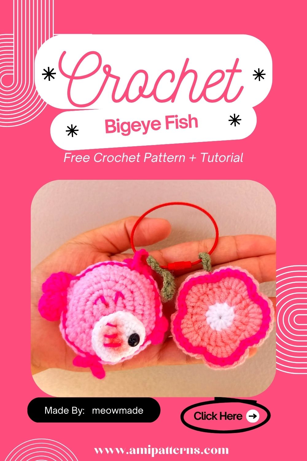 Charming Crochet Bigeye Fish Amigurumi Pattern for small essentials