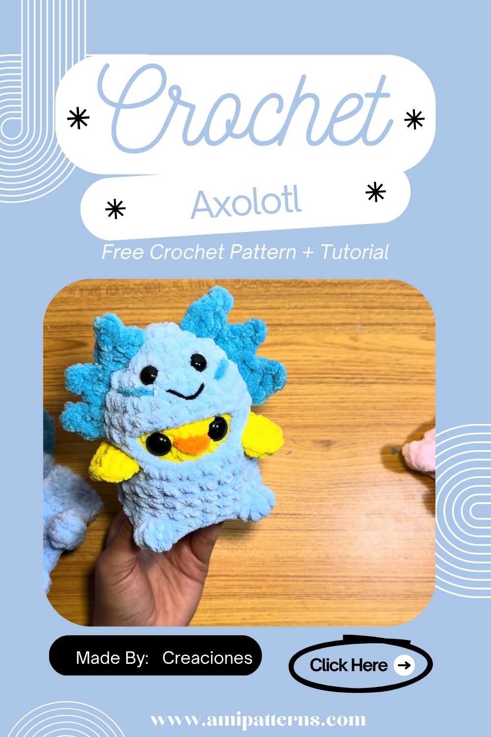 Polished Crochet Axolotl Costume Amigurumi Pattern for Home Accents