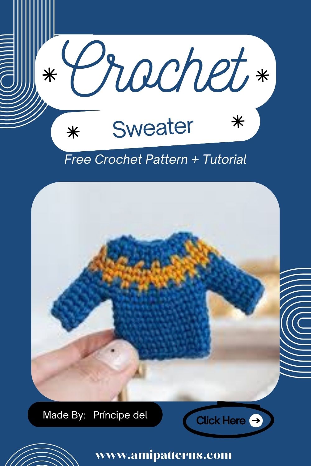 Blissful Crochet Jacquard Sweater Pattern for Stylish Appeal