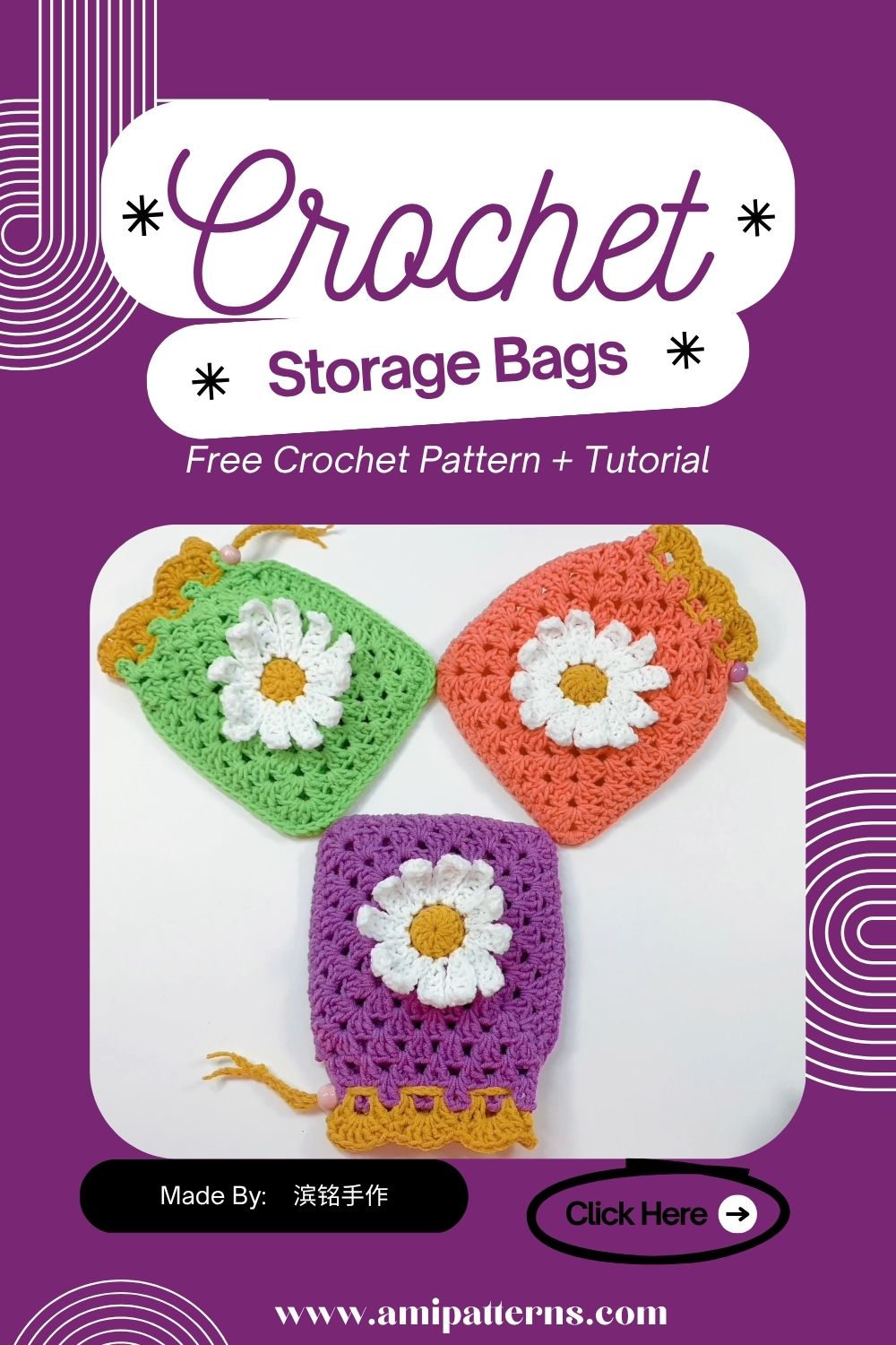 Beautiful Crochet Storage Bags and Practical Free Pattern Everyone Is Loving