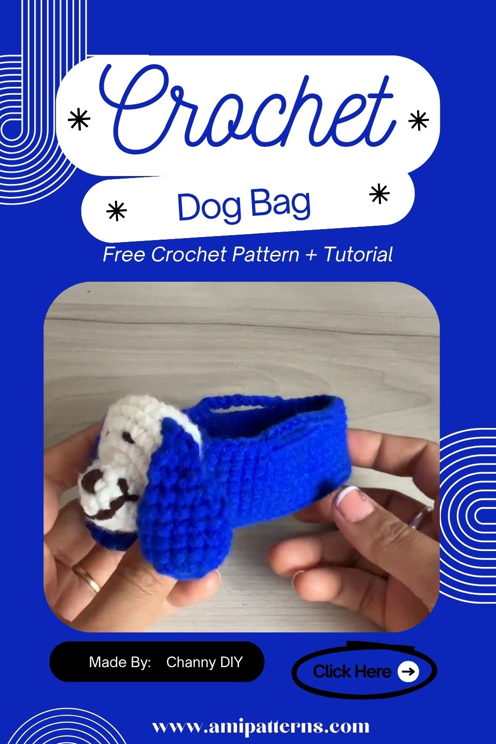 Impressive Crochet Dog Bag Amigurumi Pattern for Good Vibes