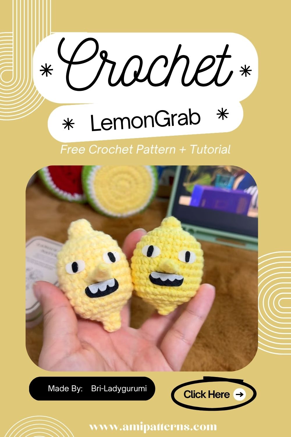 Stunning Crochet LemonGrab Amigurumi Pattern for Adorable Creations