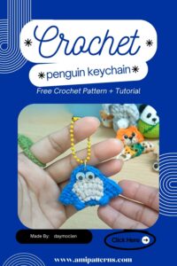 Awesome Crochet penguin keychain Amigurumi Pattern for Animals Lovers