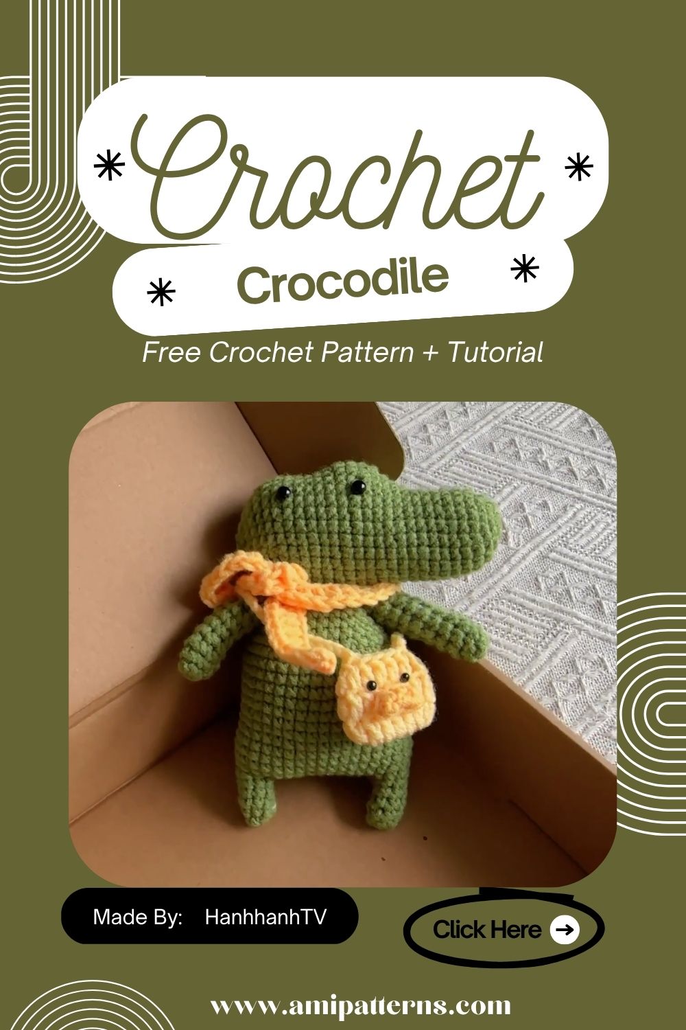 Superb Crochet Grumpy Little Crocodile Free Amigurumi Pattern That's Actually Easy