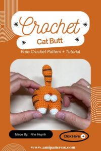 Fabulous Crochet Cat Butt Keychain Free Amigurumi Pattern Easy for Beginners
