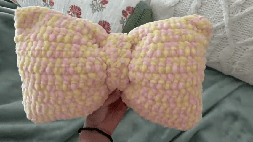 Crochet Bow Pillow Perfect Pattern for Handmade Decor