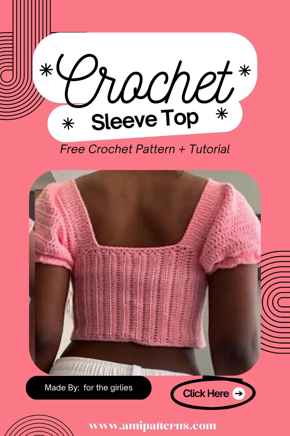 Crochet Puff Sleeve Top Pattern for Trendy Summer