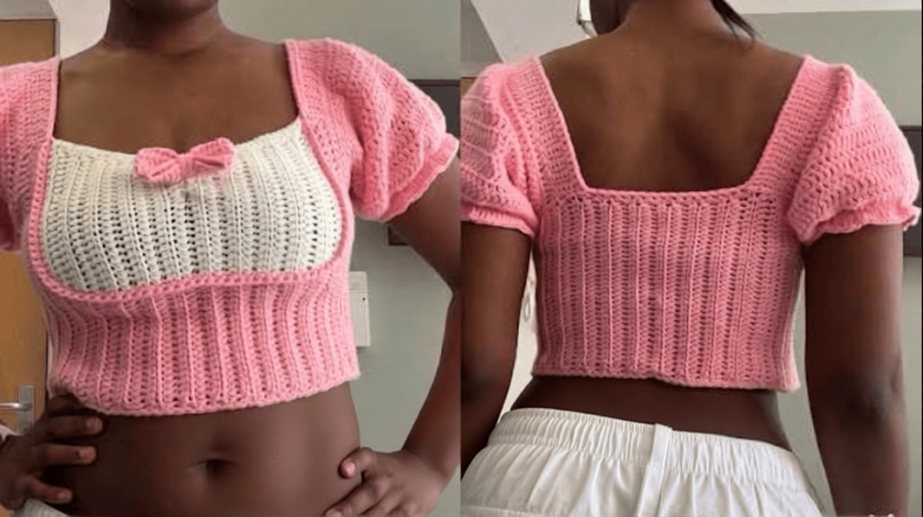 Crochet Puff Sleeve Top Pattern for Trendy Summer