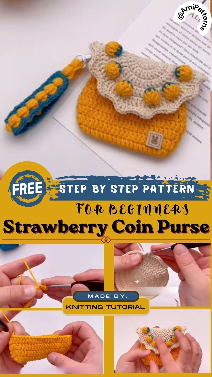 Crochet Strawberry Coin Purse Pattern for Modern Looks