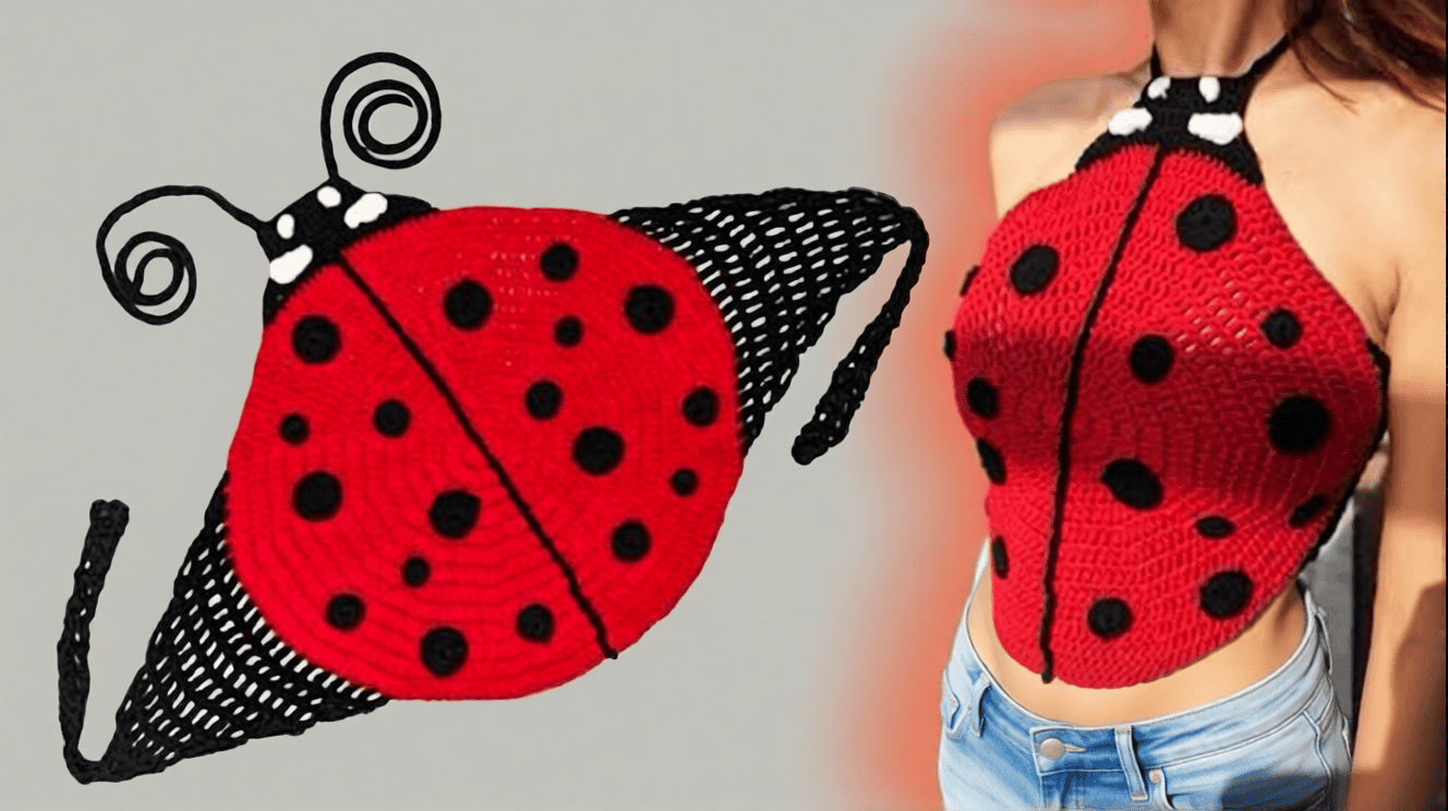 Cute Crochet Ladybug Top Pattern for Playful Style