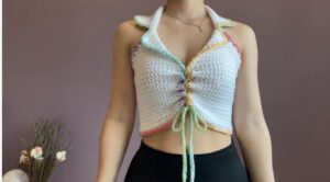 Stylish Crochet Collar Halter Top Pattern for Summer