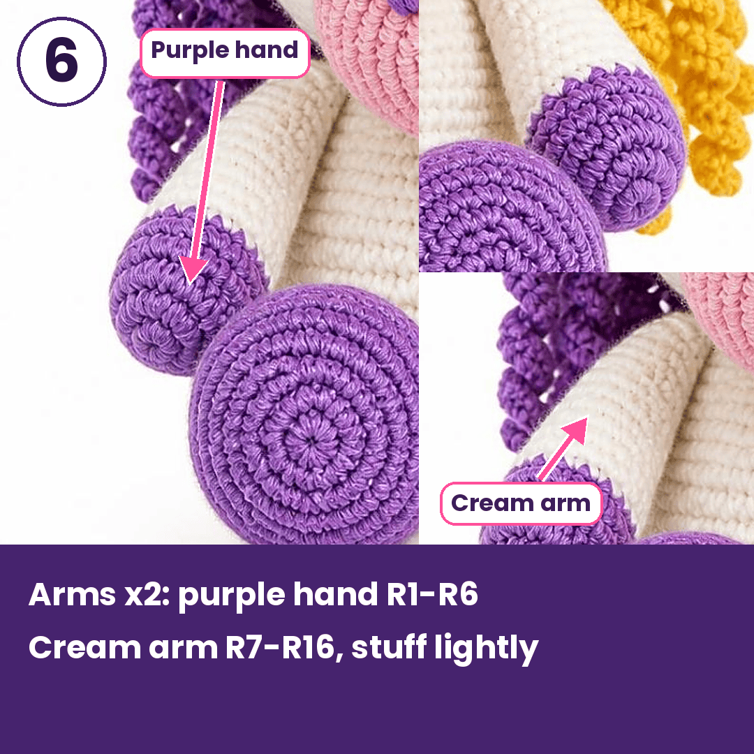 Arms (make 2)
