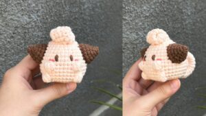 Free Crochet Cleffa Pattern With Brown Ears